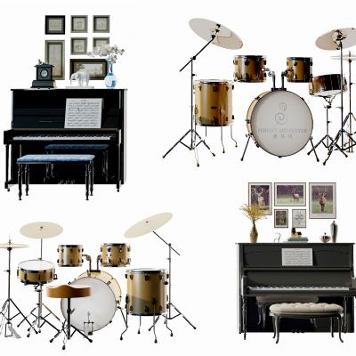 现代钢琴架子鼓组合