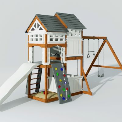 现代儿童攀爬滑梯