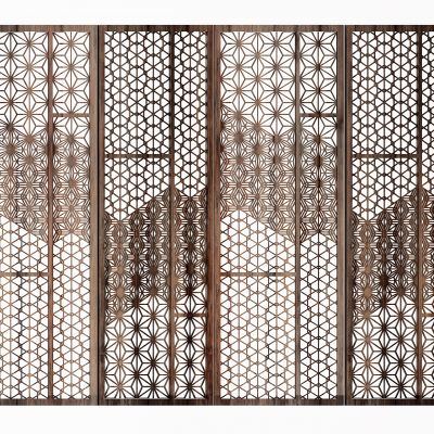 东南亚屏风隔断，花格