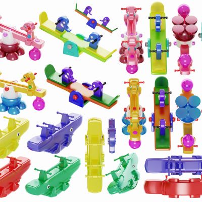 现代儿童跷跷板游乐器材设备