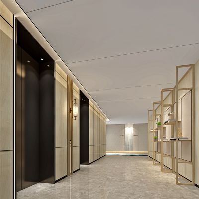 现代酒店电梯厅