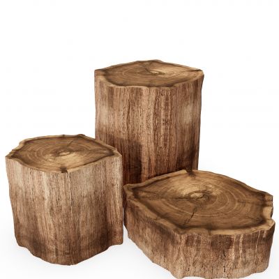 自然风原木木桩边几，木桩子