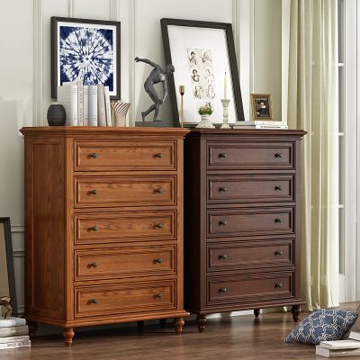 美式实木餐边柜，斗柜摆件