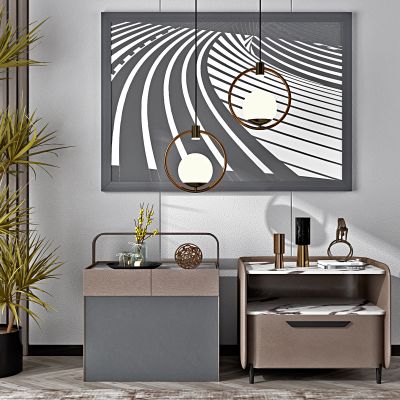 现代简约，轻奢床头柜