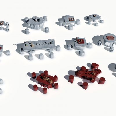 现代户外石桌茶桌椅根雕