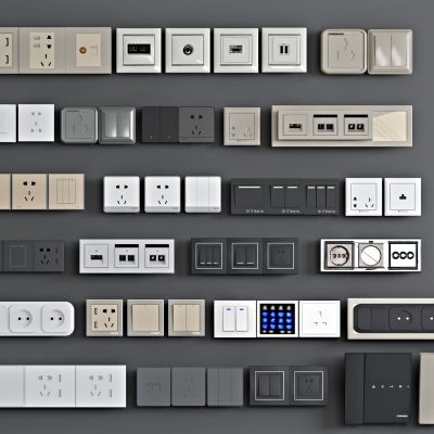 现代开关插座组合