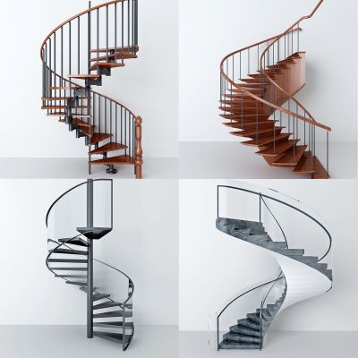 现代钢架旋转楼梯