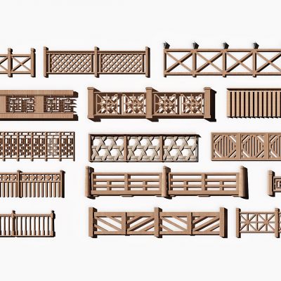 中式实木护栏扶手