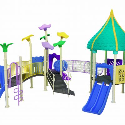 现代儿童滑梯游乐设备