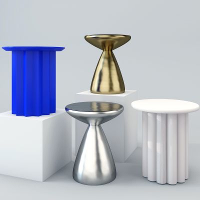 现代圆形边几灯几组合