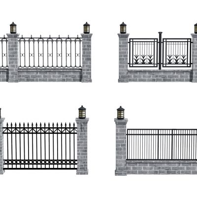 新中式铁艺围墙护栏，院墙