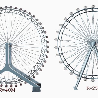 现代摩天轮游乐场设备
