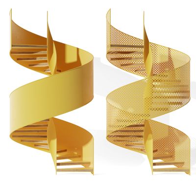 工业风铁艺旋转楼梯