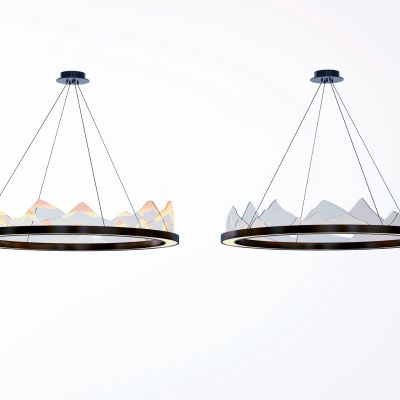新中式轻奢环形山脉吊灯