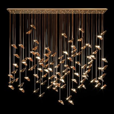 现代金属蝴蝶吊灯吊饰3D模型