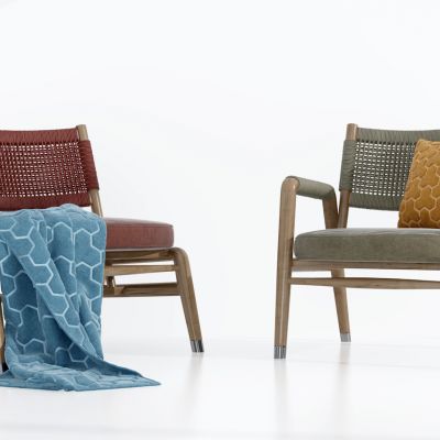 现代藤编休闲椅