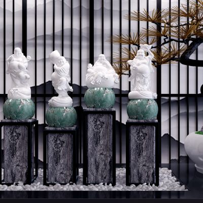 新中式布袋弥勒佛像雕塑摆台