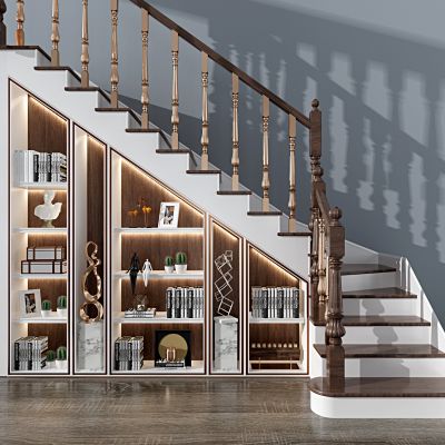 美式实木楼梯