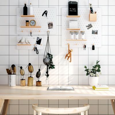 北欧洞洞板置物架，墙面装饰挂饰