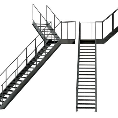 工业风，钢架烤漆楼梯