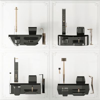 现代外漏浴缸，台盆，马桶，洁具