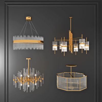 现代金属玻璃吊灯