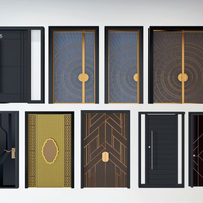 新中式单开门子母门双开门