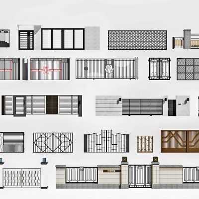 欧式铁艺庭院大门护栏围墙，院墙