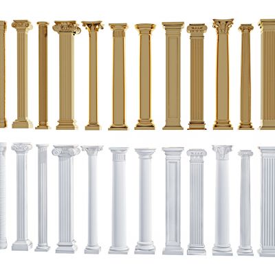 欧式石膏镀金罗马柱