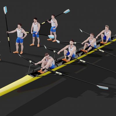 欧式皮划艇运动员人物