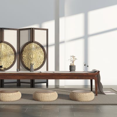 新中式茶桌椅组合