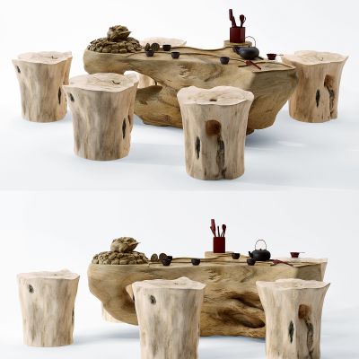 新中式根雕茶台