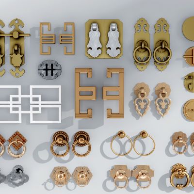 中式拉手，门拉手把手门锁五金件