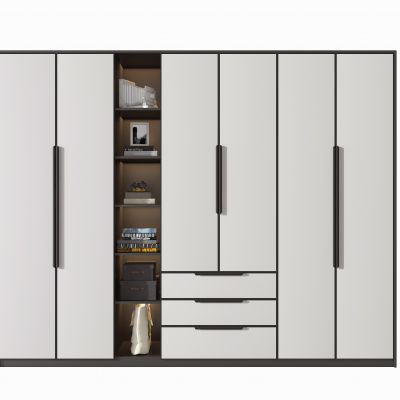 现代平开门衣柜