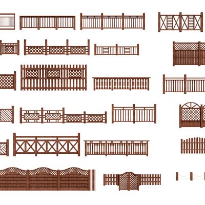 中式实木栏杆，栏杆，围栏围墙篱笆墙