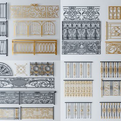 欧式雕花铁艺栏杆，护栏围栏