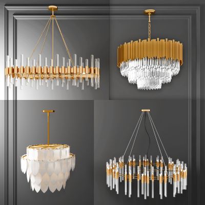 现代金属多层水晶吊灯