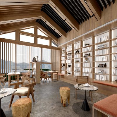 新中式自然风办公休息区