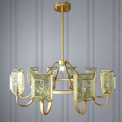 美式金屬水晶吊燈