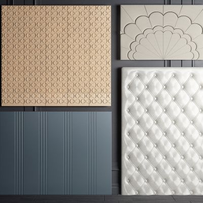 现代背景软包硬包组合