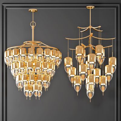 现代轻奢多层吊灯