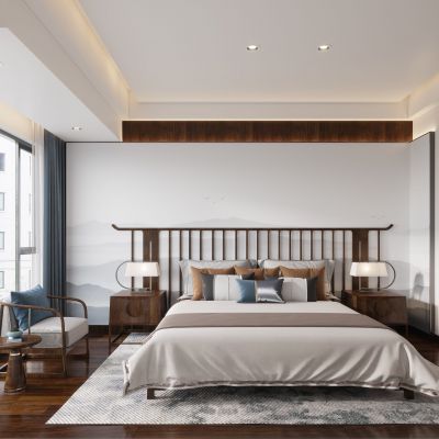 新中式主卧次卧主人房