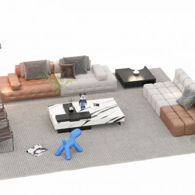 现代风格沙发茶几组合