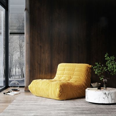 现代毛毛虫单人沙发