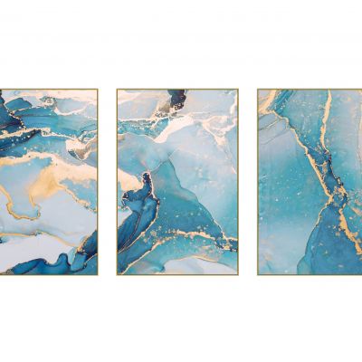 新中式抽象装饰画，典雅浪花组合挂画