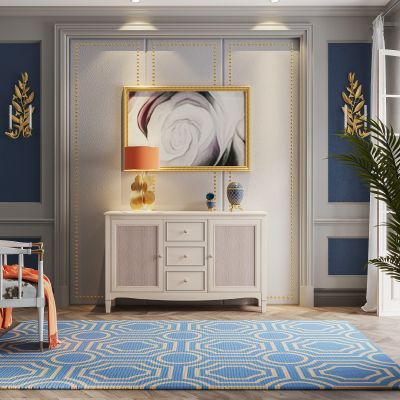 美式实木玄关柜