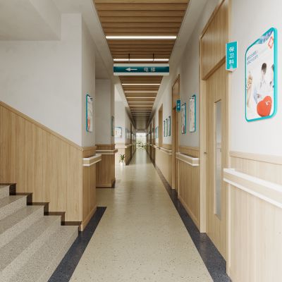 现代医院过道