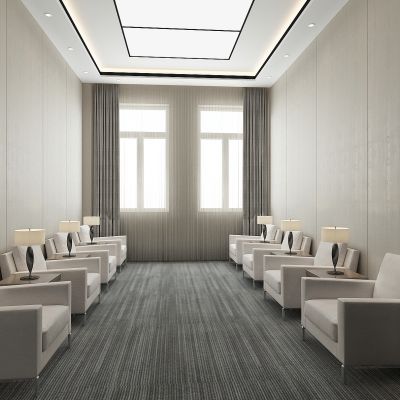 现代接待室，洽谈室，小会议室，洽谈沙发，边柜，茶水柜