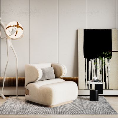 侘寂风单人沙发