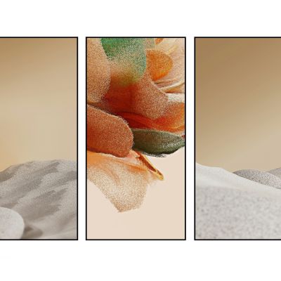 现代抽象简洁装饰画 淡雅花组合挂画